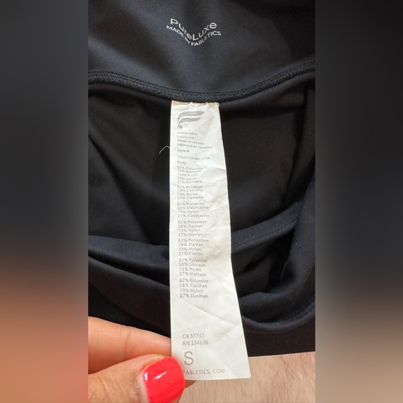 Fabletics Black High-Waisted Exposed Navel V Front Crossover Leggings Size S - Picture 5 of 6